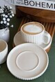 Set pentru ceai, Hermia, 858CMR2103, Portelan, Farfurie: 14 cm (2 bucăți), Alb