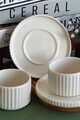 Set pentru ceai, Hermia, 858CMR2103, Portelan, Farfurie: 14 cm (2 bucăți), Alb