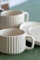 Set pentru ceai, Hermia, 858CMR2103, Portelan, Farfurie: 14 cm (2 bucăți), Alb