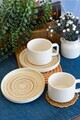 Set pentru ceai, Hermia, 858CMR2107, Portelan, Farfurie: 14 cm (2 bucăți), Multicolor