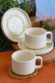 Set pentru ceai, Hermia, 858CMR2111, Portelan, Farfurie: 14 cm (2 bucăți), Multicolor