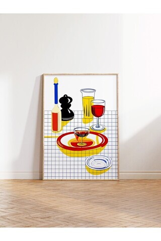 Tablou decorativ, 109158, Lemn masiv, Sticla PVC, Multicolor
