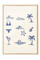 Tablou decorativ, 109554, Lemn masiv, Sticla PVC, Multicolor