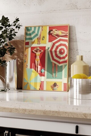 Tablou decorativ, 109637, Lemn masiv, Sticla PVC, Multicolor