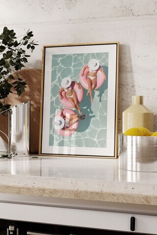Tablou decorativ, 109643, Lemn masiv, Sticla PVC, Multicolor