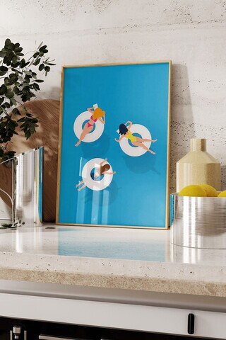 Tablou decorativ, 109644, Lemn masiv, Sticla PVC, Multicolor