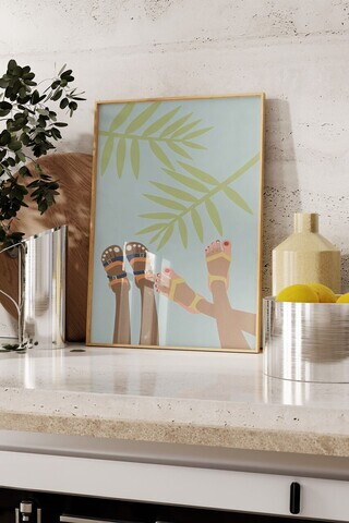 Tablou decorativ, 109655, Lemn masiv, Sticla PVC, Multicolor