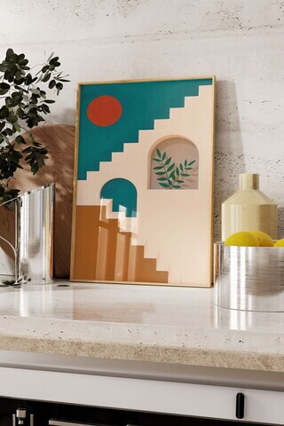 Tablou decorativ, 109727, Lemn masiv, Sticla PVC, Multicolor