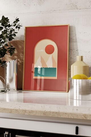 Tablou decorativ, 109733, Lemn masiv, Sticla PVC, Multicolor