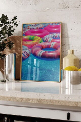 Tablou decorativ, 109739, Lemn masiv, Sticla PVC, Multicolor