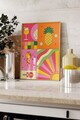 Tablou decorativ, 109754, Lemn masiv, Sticla PVC, Multicolor