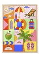 Tablou decorativ, 109755, Lemn masiv, Sticla PVC, Multicolor