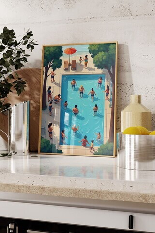 Tablou decorativ, 109762, Lemn masiv, Sticla PVC, Multicolor