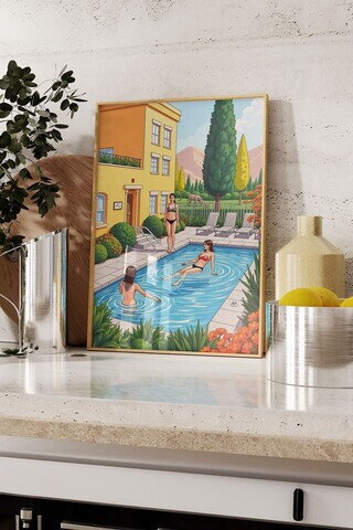 Tablou decorativ, 109763, Lemn masiv, Sticla PVC, Multicolor