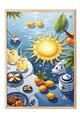 Tablou decorativ, 109764, Lemn masiv, Sticla PVC, Multicolor