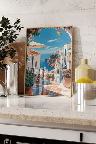 Tablou decorativ, 109809, Lemn masiv, Sticla PVC, Multicolor