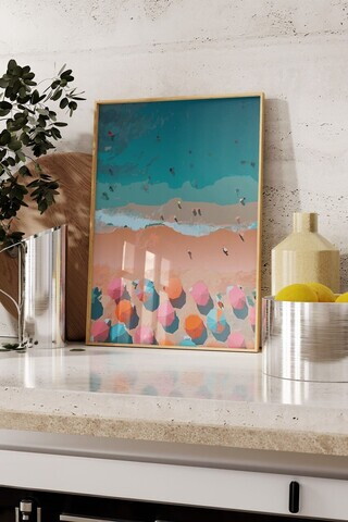 Tablou decorativ, 109865, Lemn masiv, Sticla PVC, Multicolor