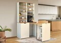 Dulap de bar pentru cafea si scaun (3 piese), Hanah Home, Flexa, PAL, Stejar / Crem