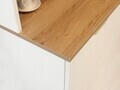 Dulap de bar pentru cafea si scaun (3 piese), Hanah Home, Flexa, PAL, Stejar / Crem