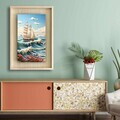 Tablou decorativ, Ahsakca, Lemn masiv, Fundal: 100% MDF de arțar (grosime: 2,7 mm) Vopsea: 100% MDF (grosime: 5 mm), Multicolor