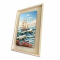 Tablou decorativ, Ahsakca, Lemn masiv, Fundal: 100% MDF de arțar (grosime: 2,7 mm) Vopsea: 100% MDF (grosime: 5 mm), Multicolor