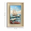 Tablou decorativ, Ahsakca, Lemn masiv, Fundal: 100% MDF de arțar (grosime: 2,7 mm) Vopsea: 100% MDF (grosime: 5 mm), Multicolor