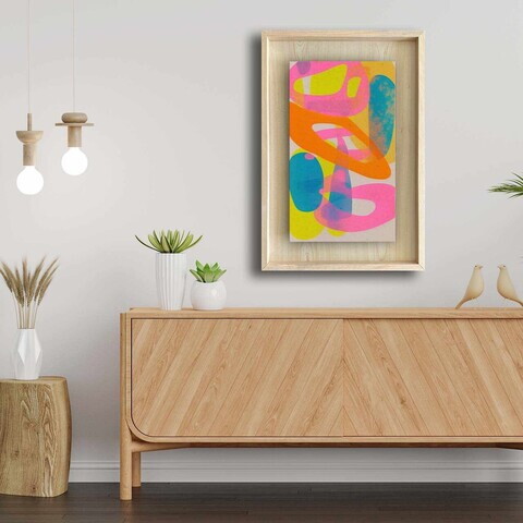 Tablou decorativ, Ahsakca, Lemn masiv, Fundal: 100% MDF de arțar (grosime: 2,7 mm) Vopsea: 100% MDF (grosime: 5 mm), Multicolor