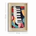 Tablou decorativ, Ahsakca, Lemn masiv, Fundal: 100% MDF de arțar (grosime: 2,7 mm) Vopsea: 100% MDF (grosime: 5 mm), Multicolor