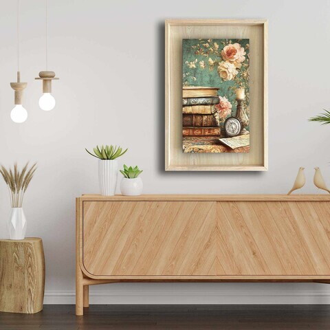 Tablou decorativ, Ahsakca, Lemn masiv, Fundal: 100% MDF de arțar (grosime: 2,7 mm) Vopsea: 100% MDF (grosime: 5 mm), Multicolor