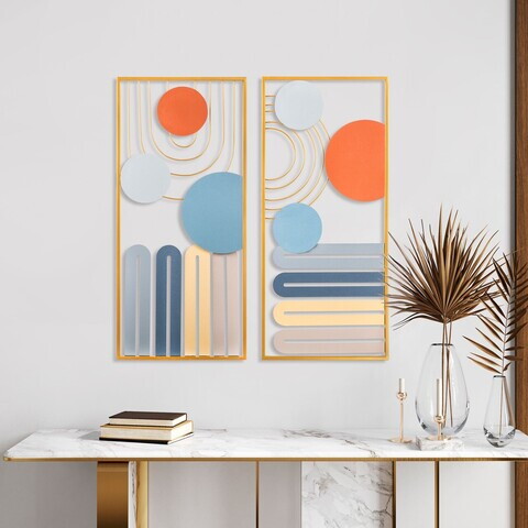Decoratiune de perete, Bys-187, Metal, Dimensiuni: 80 x 44 x 2 cm, Multicolor