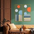 Decoratiune de perete, Bys-187, Metal, Dimensiuni: 80 x 44 x 2 cm, Multicolor