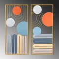 Decoratiune de perete, Bys-187, Metal, Dimensiuni: 80 x 44 x 2 cm, Multicolor