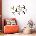 Decoratiune de perete, Bys-189, Metal, Dimensiuni: 75 x 49 x 5 cm, Multicolor