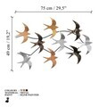 Decoratiune de perete, Bys-189, Metal, Dimensiuni: 75 x 49 x 5 cm, Multicolor
