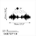 Decoratiune de perete, Nature And Mountain, Metal, Dimensiune: 52 x 20 cm (1 bucată), Alb/Negru