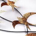 Decoratiune de perete, Flock of Swallows 1, Metal, Dimensiuni: 45 x 104 x 8 cm, Multicolor