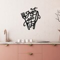 Decoratiune de perete, Just Eat It, Metal, Dimensiune: 43 x 50 cm , Negru