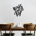 Decoratiune de perete, Just Eat It, Metal, Dimensiune: 43 x 50 cm , Negru