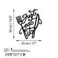 Decoratiune de perete, Just Eat It, Metal, Dimensiune: 43 x 50 cm , Negru