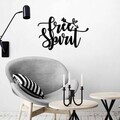 Decoratiune de perete, Free Spirit, Metal, Dimensiuni: 56 x 37 cm , Negru