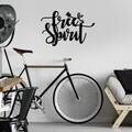 Decoratiune de perete, Free Spirit, Metal, Dimensiuni: 56 x 37 cm , Negru