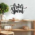 Decoratiune de perete, Free Spirit, Metal, Dimensiuni: 56 x 37 cm , Negru
