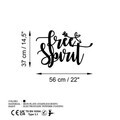 Decoratiune de perete, Free Spirit, Metal, Dimensiuni: 56 x 37 cm , Negru