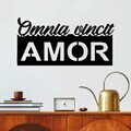Decoratiune de perete, Omnia Vincit Amor 1, Metal, Dimensiune: 60 x 30 cm, Negru