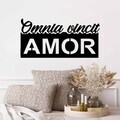 Decoratiune de perete, Omnia Vincit Amor 1, Metal, Dimensiune: 60 x 30 cm, Negru