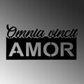 Decoratiune de perete, Omnia Vincit Amor 1, Metal, Dimensiune: 60 x 30 cm, Negru