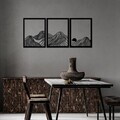 Decoratiune de perete, Colline-1, Metal, (Grosime: 1,5 mm), Negru
