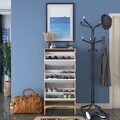 Pantofar, Hanah Home, EB116, 60x125x37.5 cm, PAL melaminat, Nuc/Alb