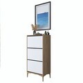 Pantofar, Hanah Home, EB116, 60x125x37.5 cm, PAL melaminat, Nuc/Alb