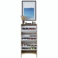 Pantofar, Hanah Home, EB116, 60x125x37.5 cm, PAL melaminat, Nuc/Alb